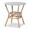 Baxton Studio Naila Classic French Black and White Plastic and Natural Brown Rattan 5-Piece Dining Set 210-12697-12699 - alternate 10